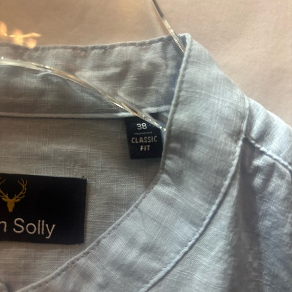 Allen Solly Men's Classic Fit Blue Shirt Size 38 - Picture 3 of 10